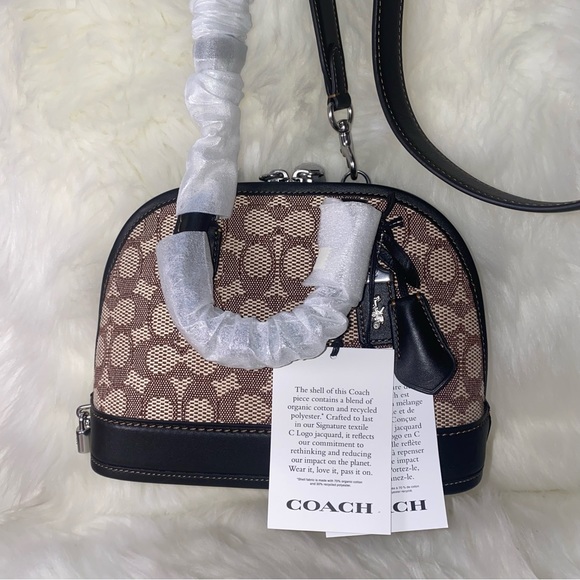 Coach Revel Bag 24 In Signature Textile Jacquard New - Picture 7 of 16